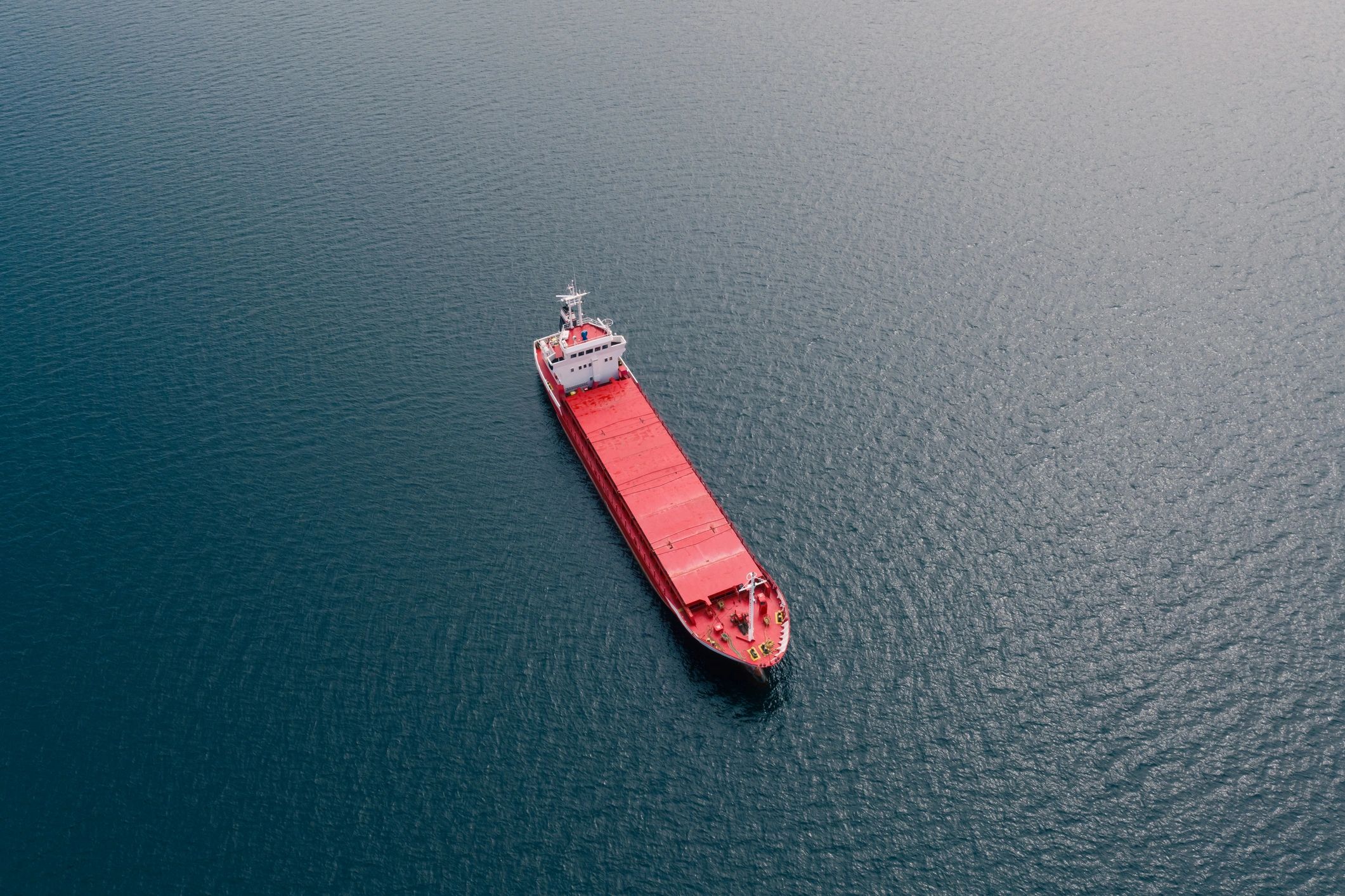 Cargo shipping vessel representing international food import planning